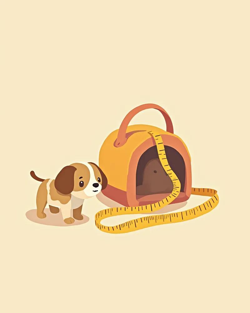 이동장 크기 측정 방법을 보여주는 일러스트