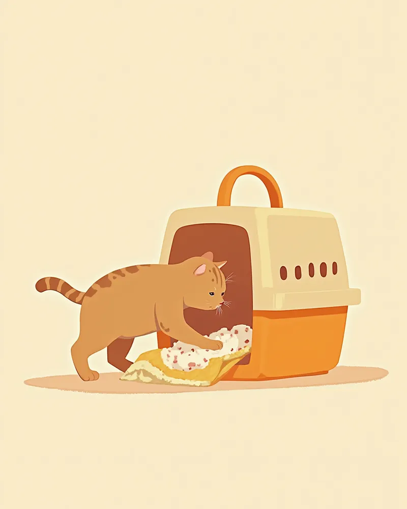 이동장 안에 스스로 들어가는 고양이