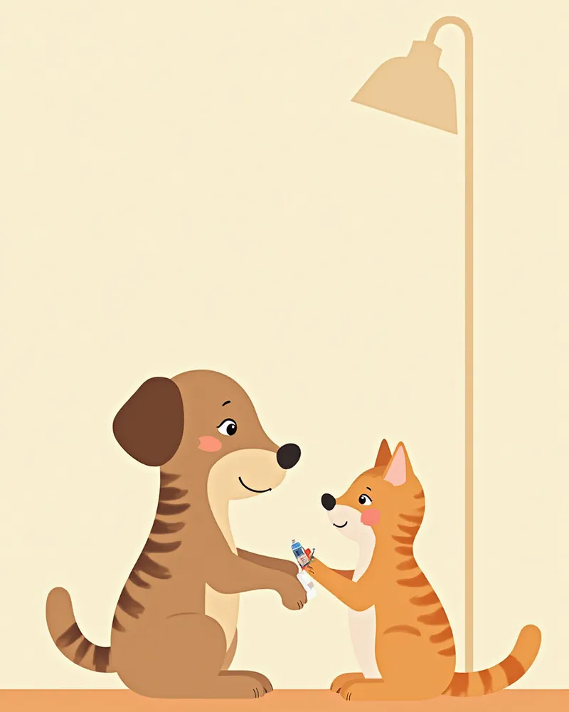 노령 반려동물이 정기 건강검진을 받는 모습