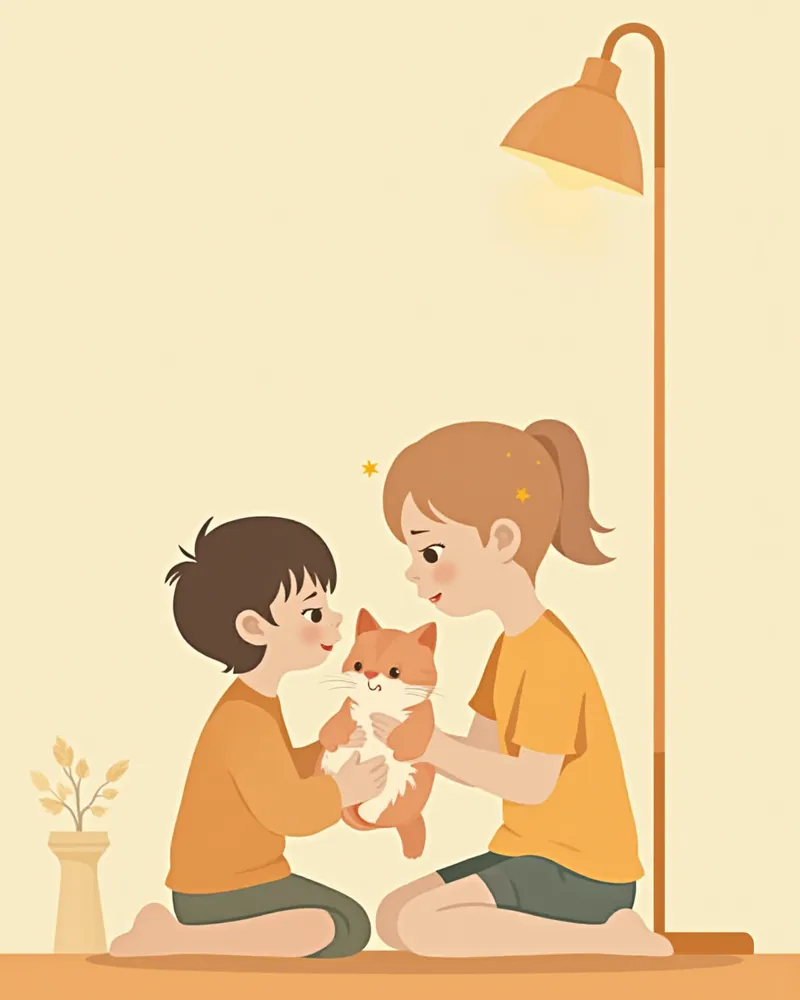 자묘의 상태를 살피는 보호자