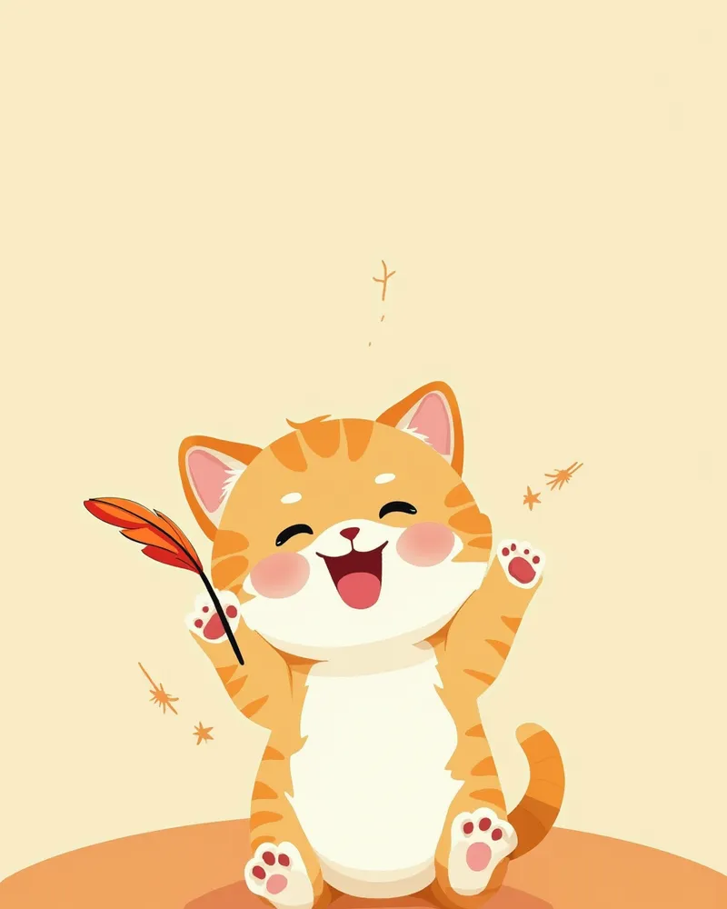 낚시대 장난감으로 노는 사회화기 자묘