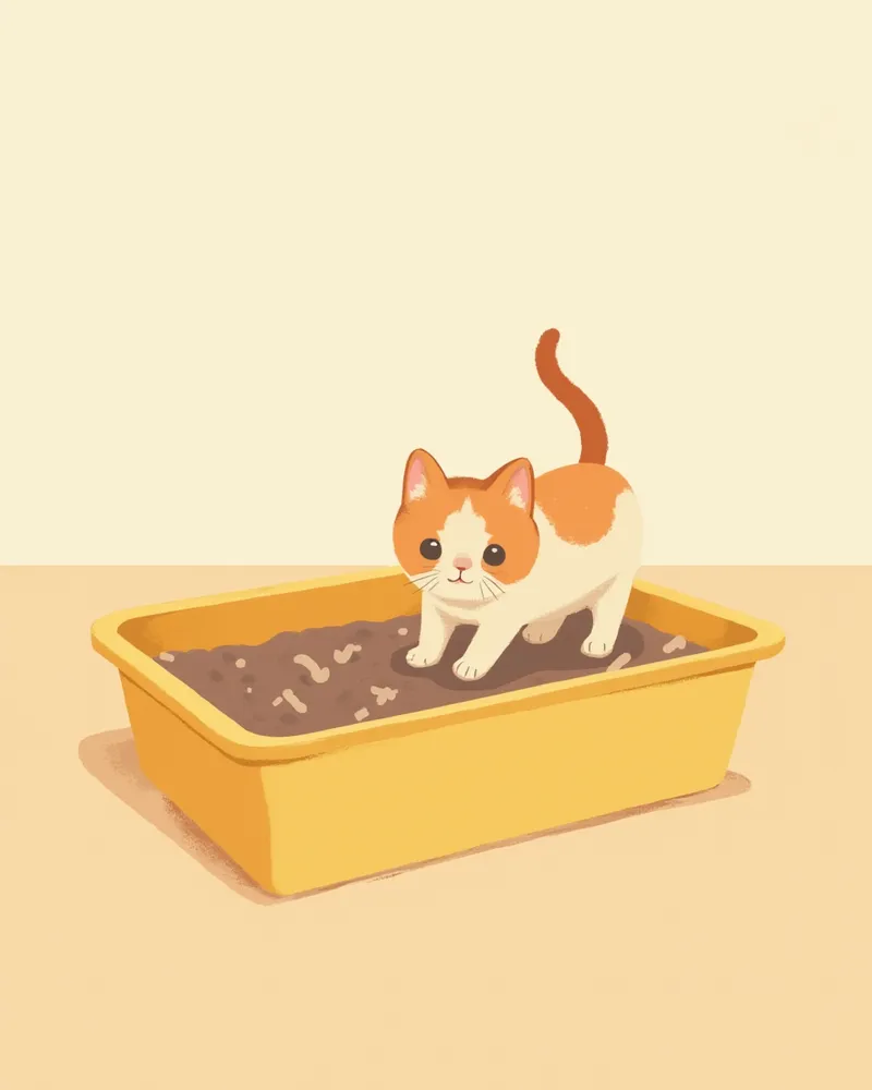 자묘에게 적합한 화장실과 모래