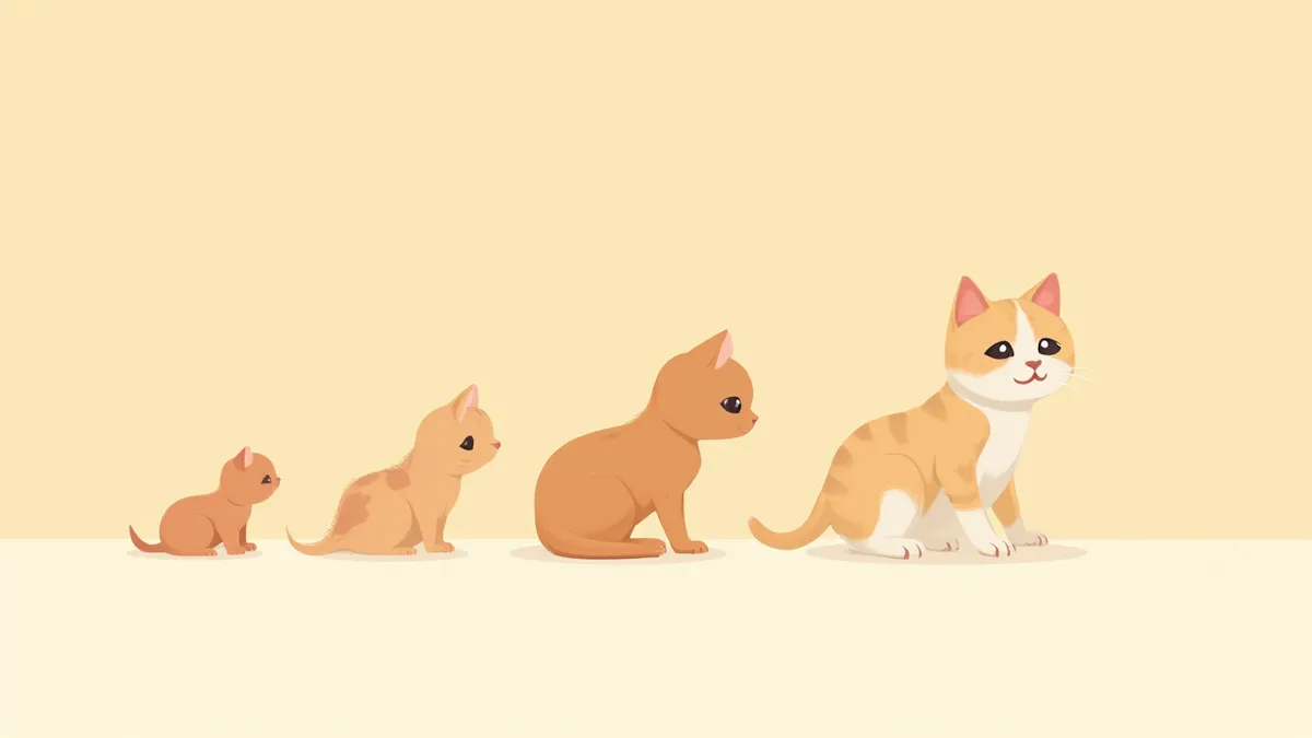 자묘의 주차별 눈 발달 단계를 보여주는 이미지