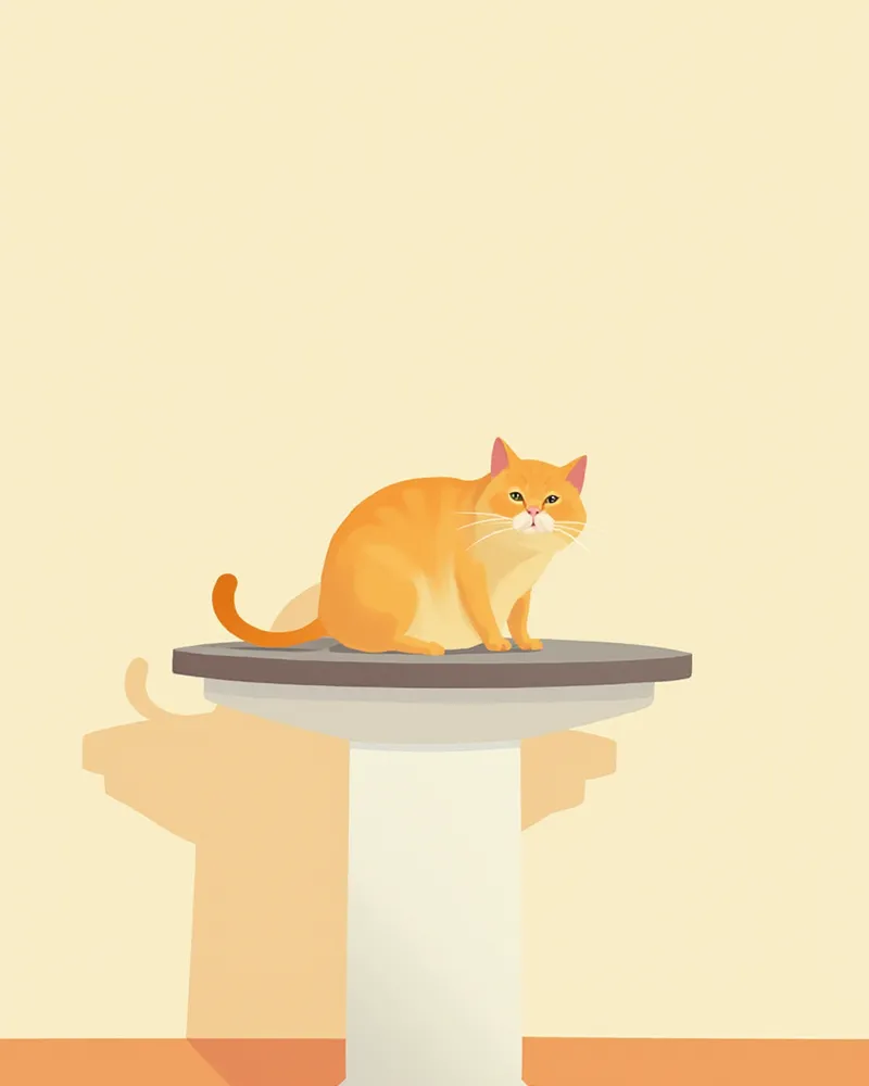 동물병원에서 체중을 측정하고 있는 코숏