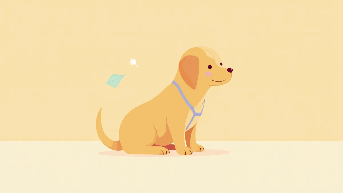 수의사에게 검진받는 래브라도 강아지