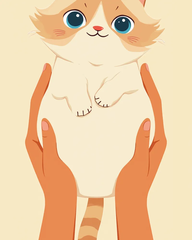 파란 눈의 라그돌이 편안하게 안겨있는 모습