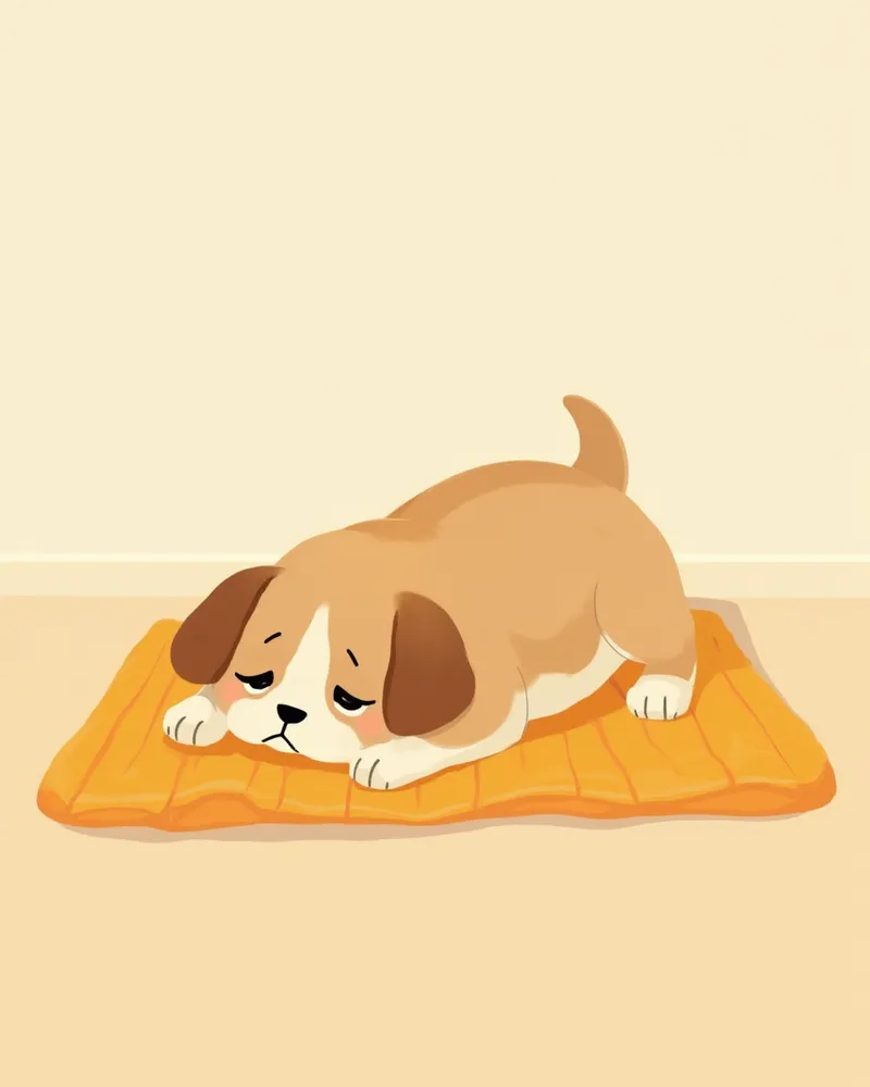 기운 없이 누워 있는 강아지