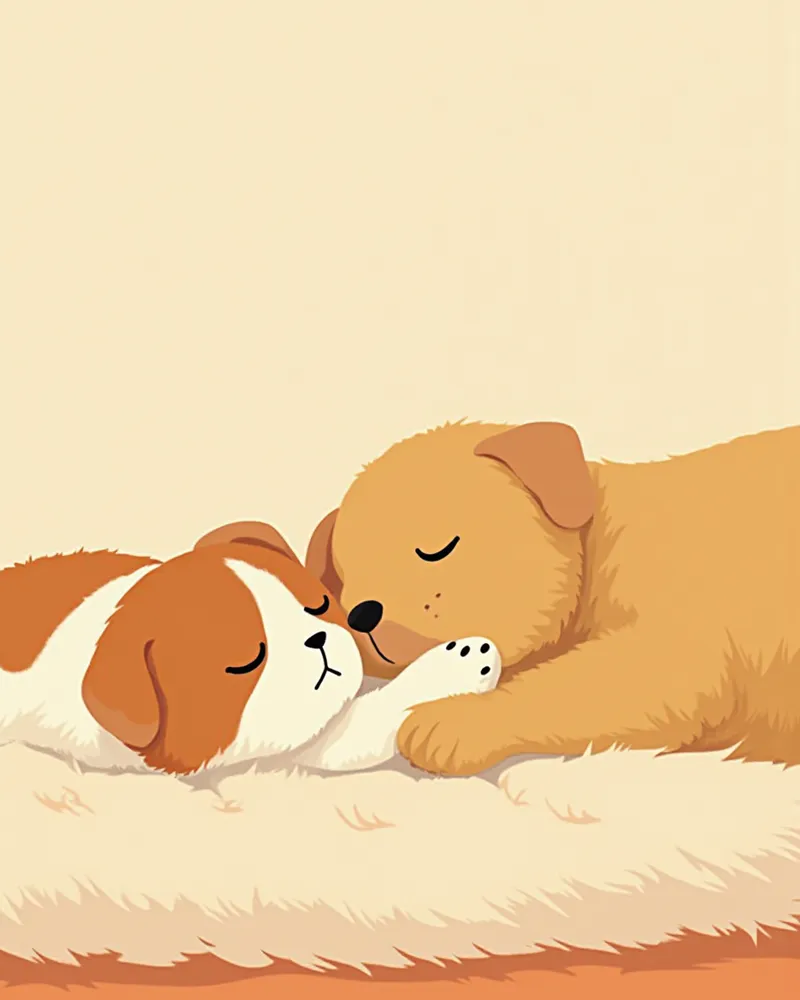 담요 위에 나란히 놓인 강아지와 고양이의 발