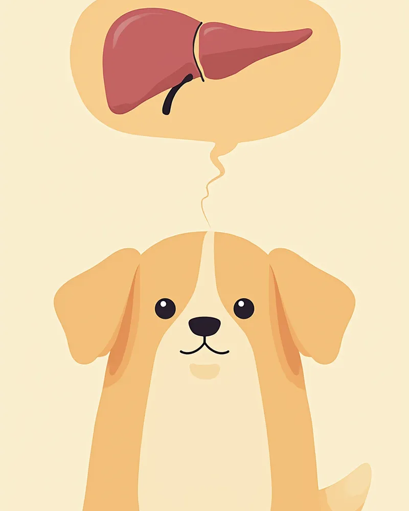 정상 간과 손상된 간 비교 일러스트