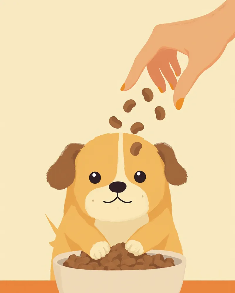 사료 전환을 위해 기존 사료와 간사료를 섞는 모습