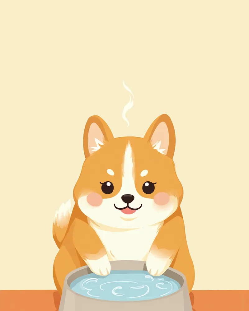 물을 많이 마시는 강아지