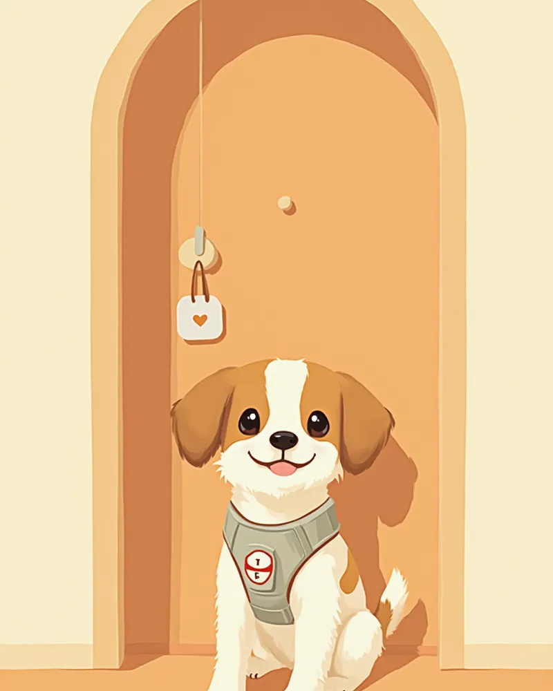 분실 재발 방지를 위해 인식표와 마이크로칩을 점검하는 모습