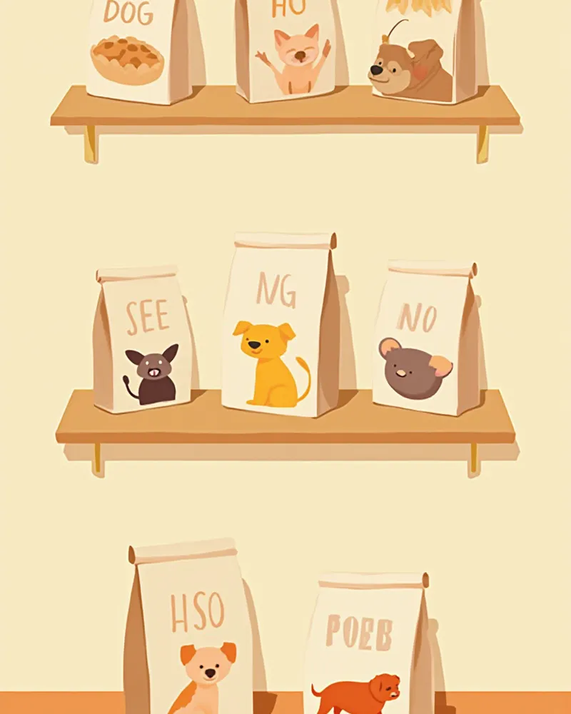 동물병원 선반에 진열된 처방식 사료 제품들