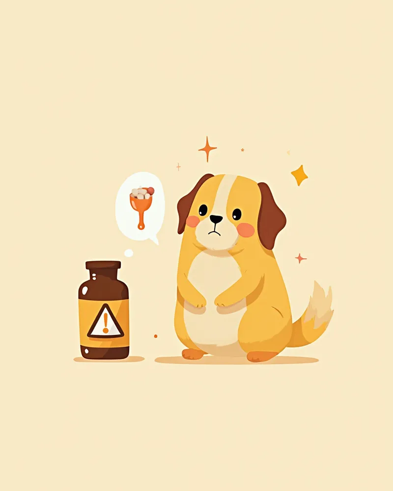 적정량을 지키는 영양제 급여 일러스트