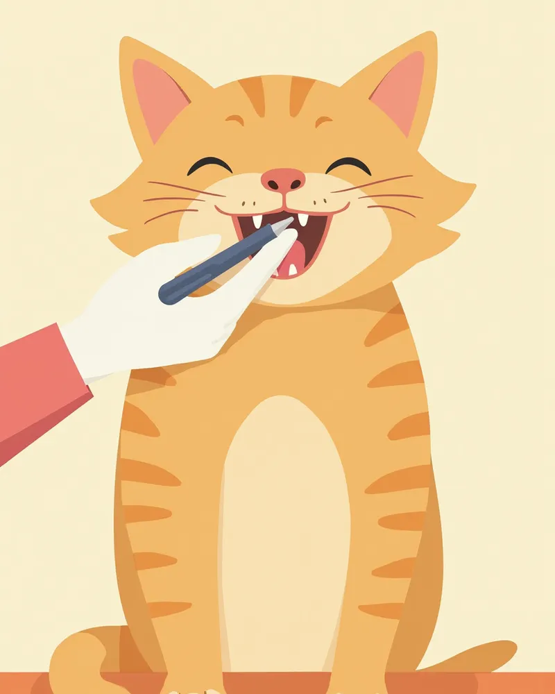 메인쿤의 잇몸과 치아를 검진하는 모습