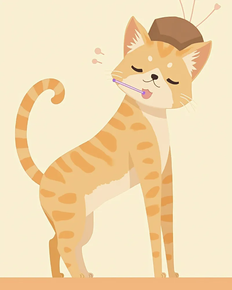 메인쿤의 유전자 검사 샘플을 채취하는 모습