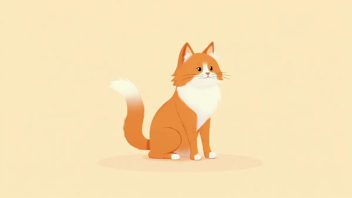 조용히 앉아 있는 메인쿤 고양이 전신 사진