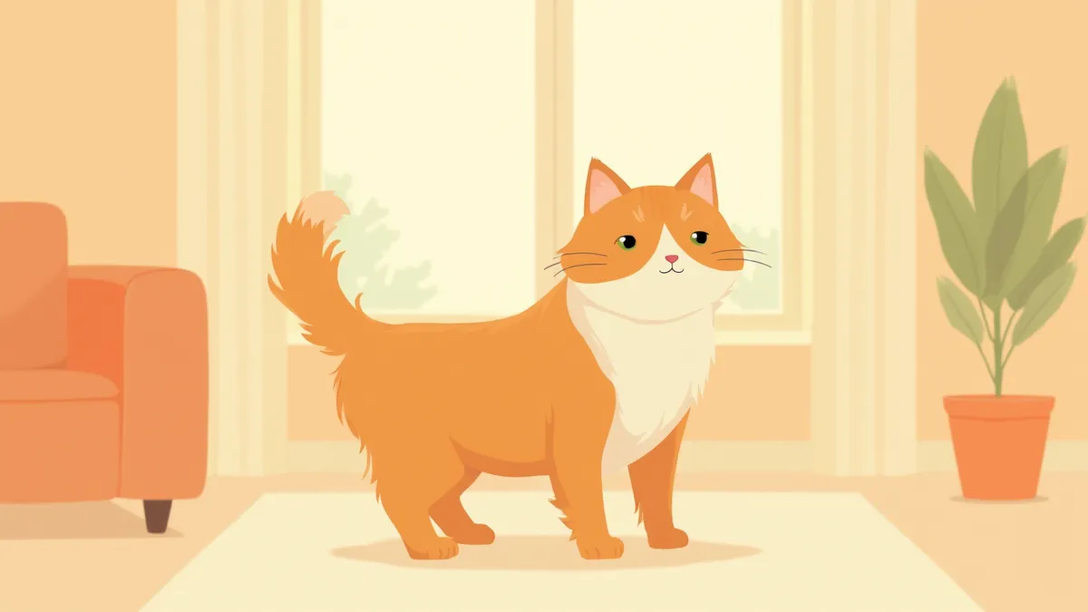 큰 체구와 풍성한 털을 가진 메인쿤이 서 있는 모습