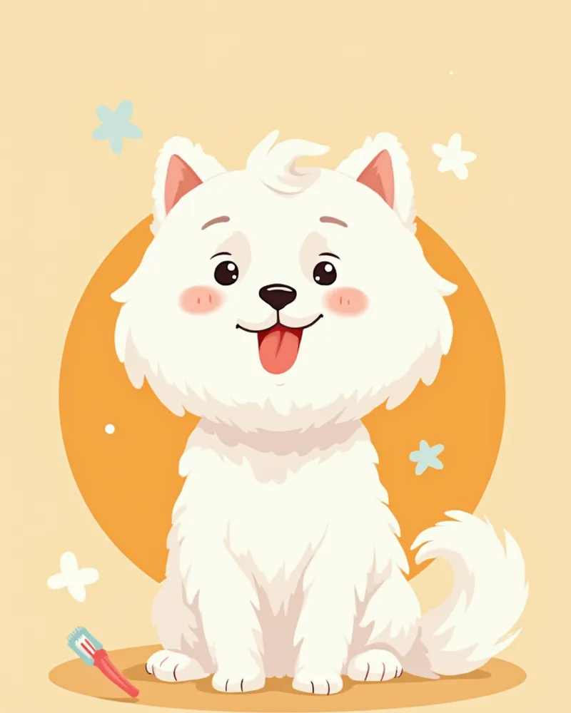 깨끗한 치아를 보여주는 말티즈