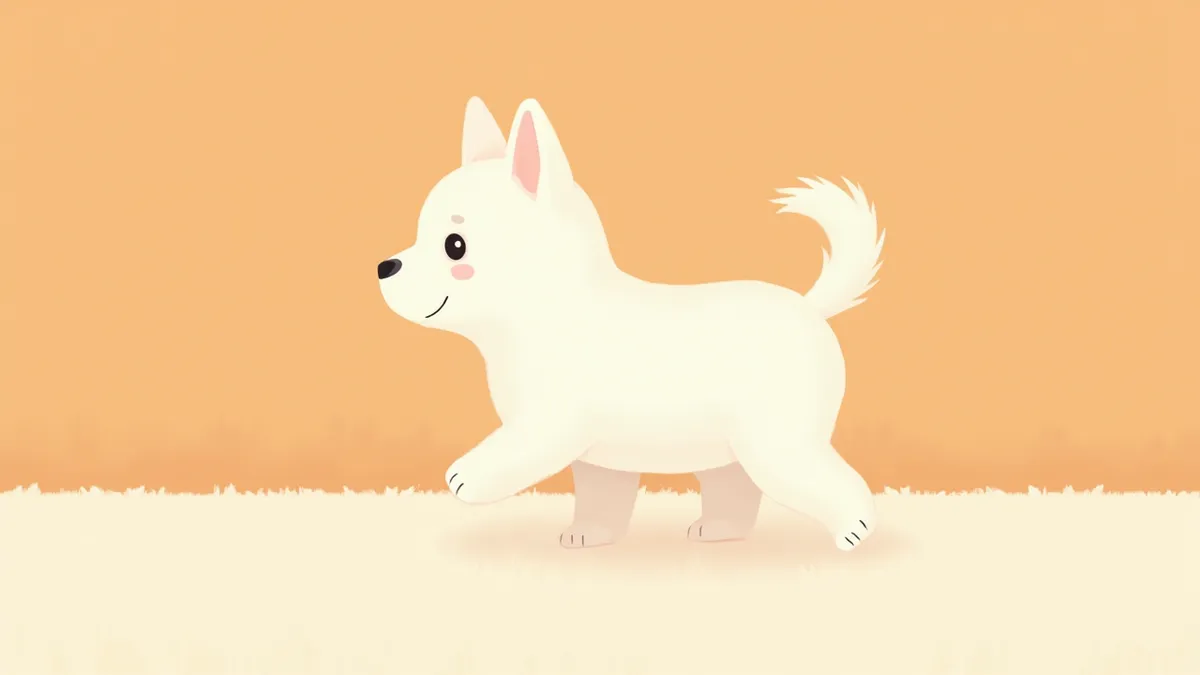 뒷다리를 살짝 드는 말티즈