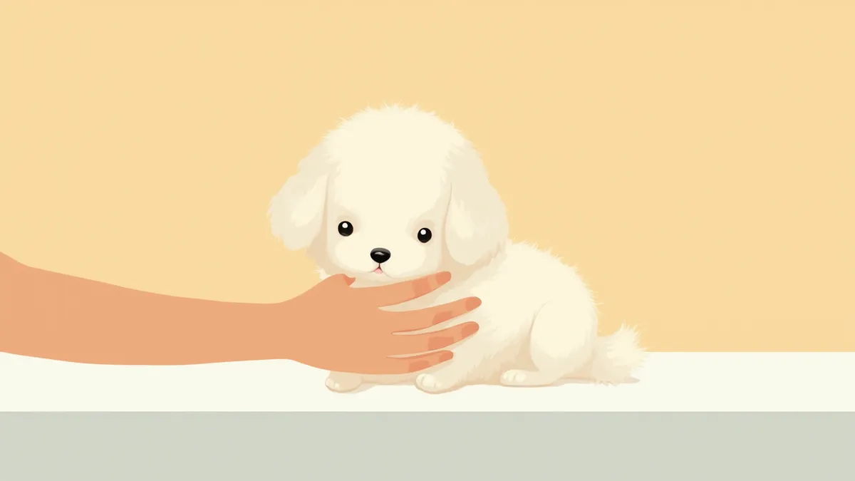 동물병원에서 검진 받는 말티푸