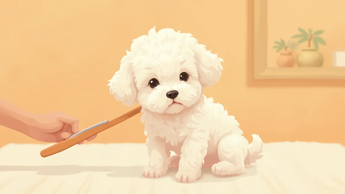 그루밍 받는 말티푸