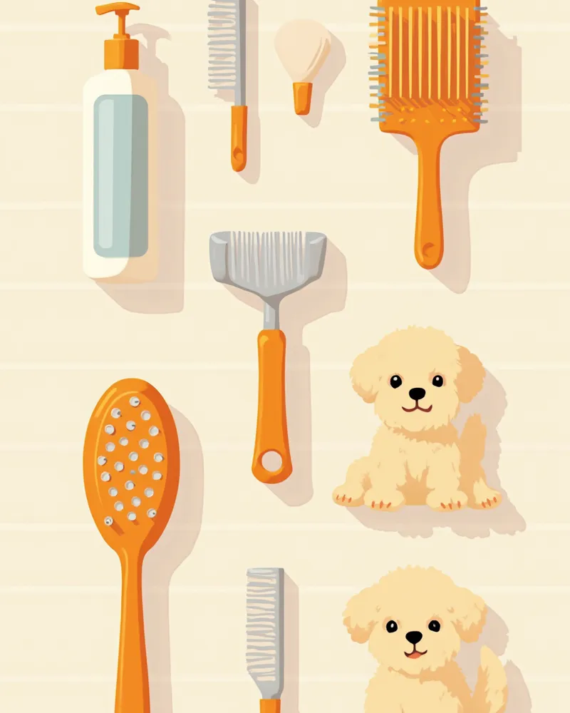 말티푸 빗질 도구