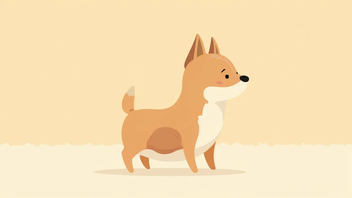 강아지 유방 낭종의 단면 구조를 보여주는 의학 일러스트