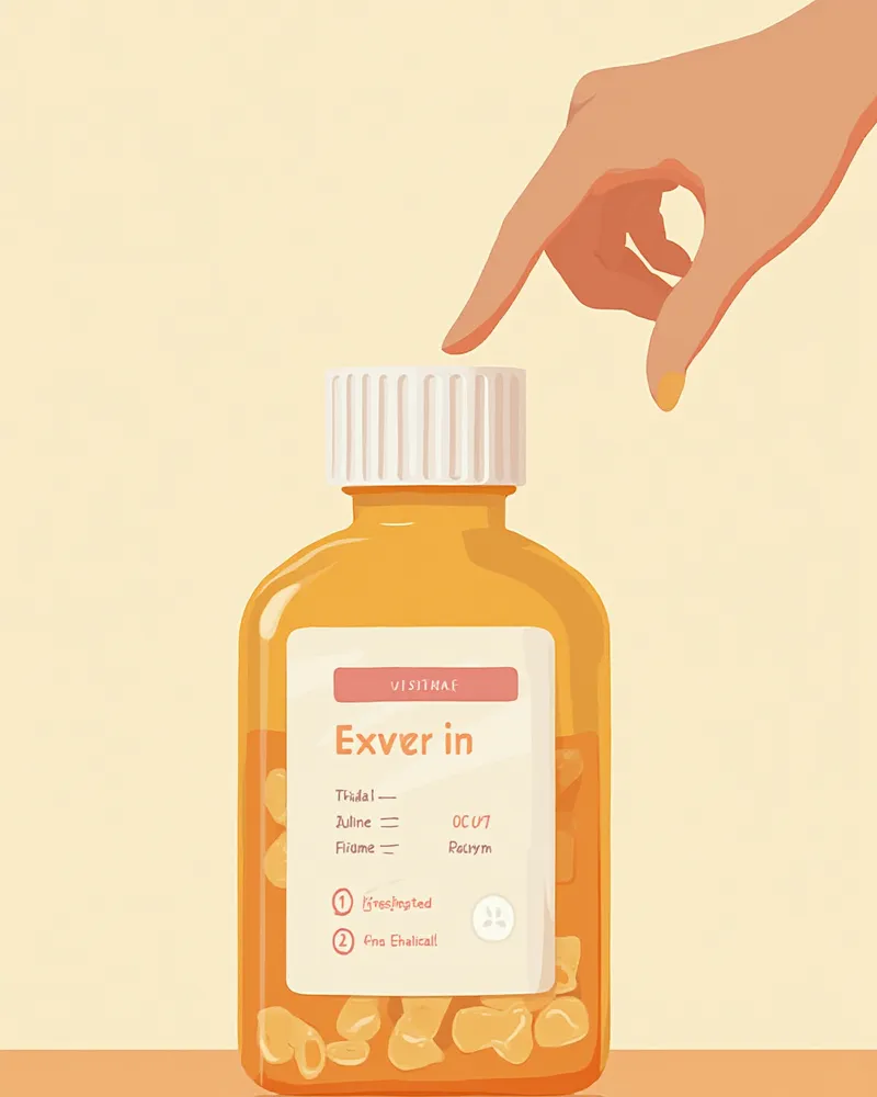 약병 라벨의 유효기간을 확인하는 모습