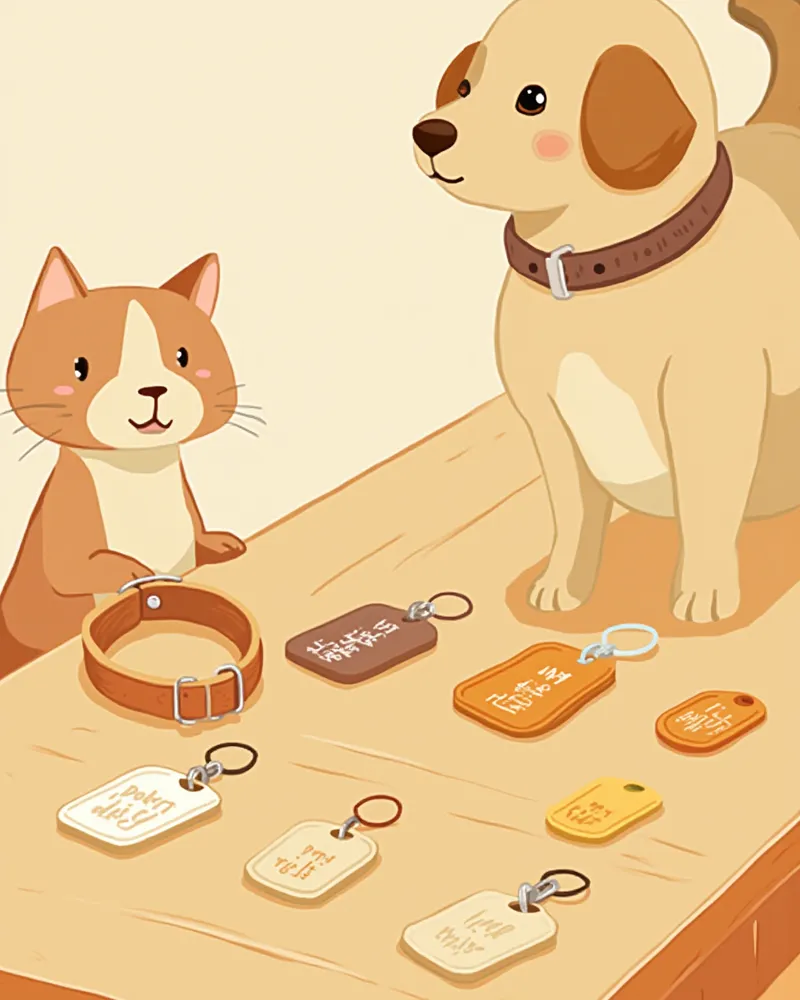 다양한 소재의 외장형 인식표와 고양이용 안전 버클 목걸이