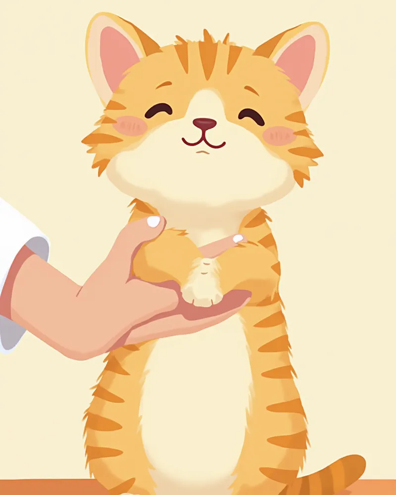 관절 검진을 받는 성묘 먼치킨