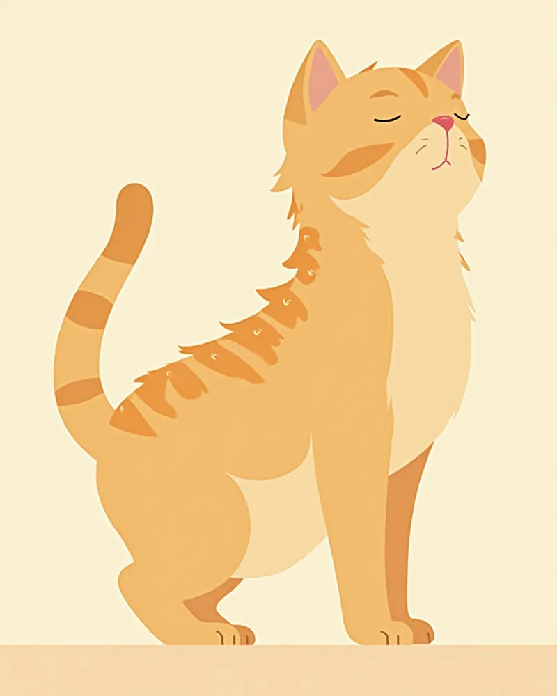 먼치킨 고양이의 척추 건강 개념 일러스트