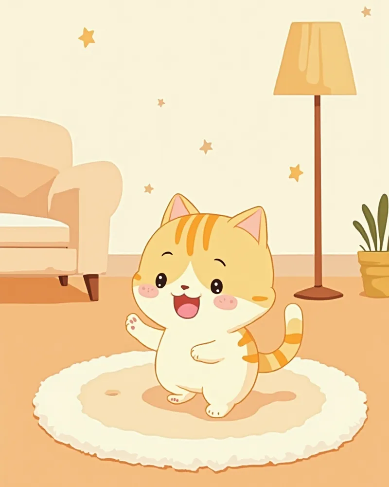 관절 친화적 환경에서 생활하는 먼치킨 고양이