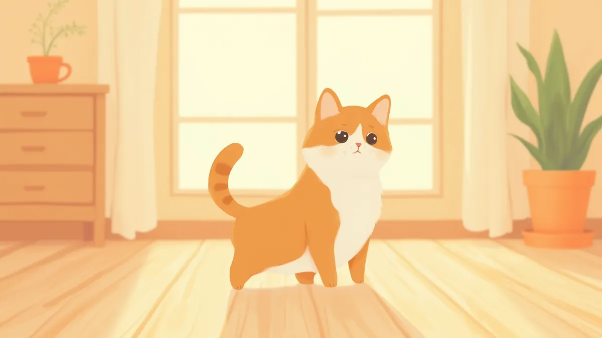 짧은 다리와 긴 몸통을 가진 먼치킨 고양이 측면 모습