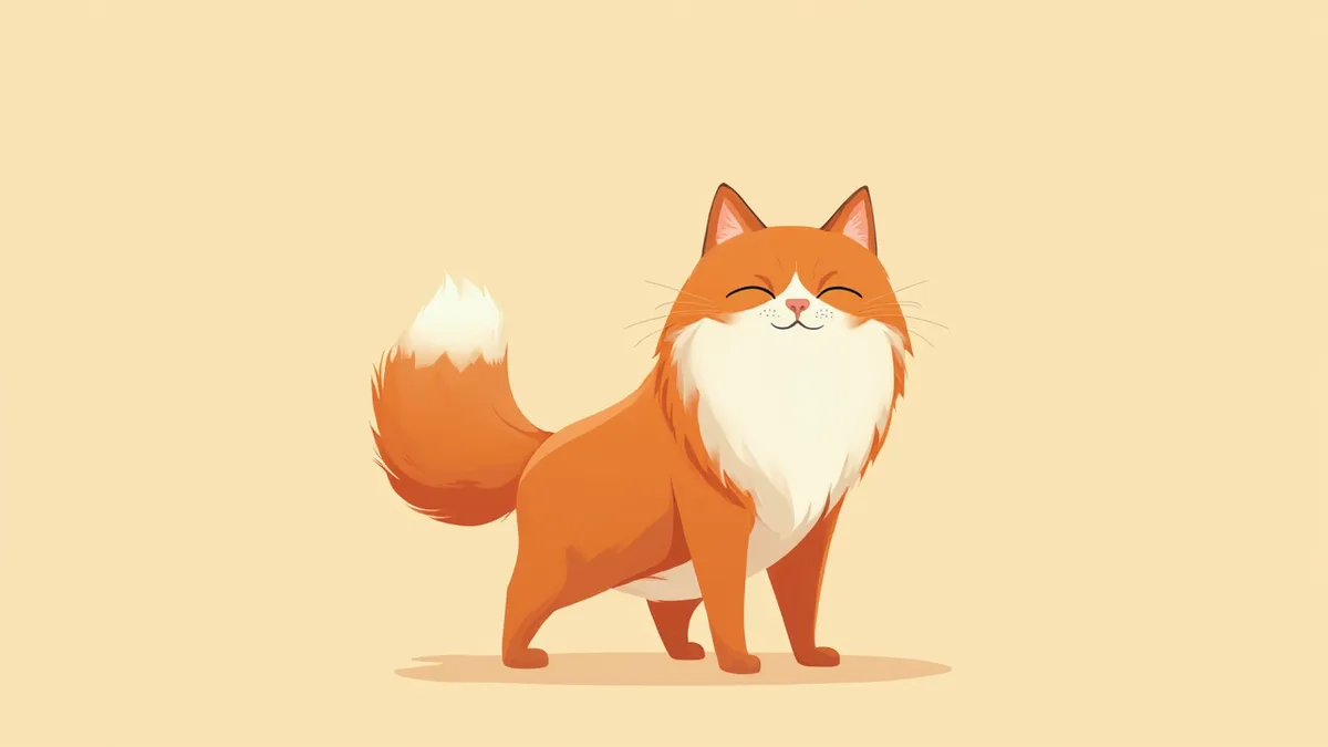 건강하고 풍성한 털을 가진 노르웨이숲 고양이