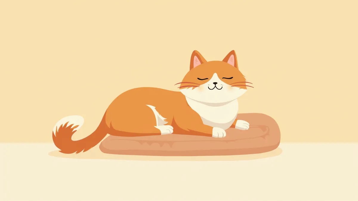 심장 건강을 위해 편안히 쉬고 있는 노르웨이숲 고양이