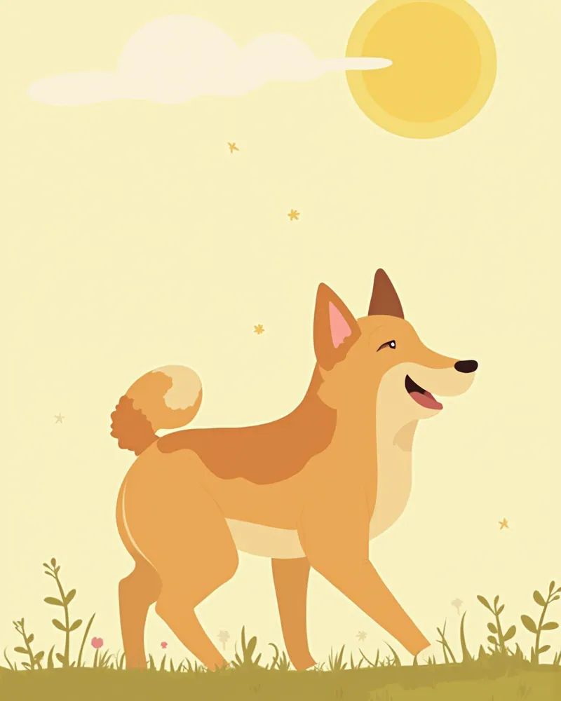 다리 절단 후에도 야외에서 활기차게 걷는 세 다리 대형견