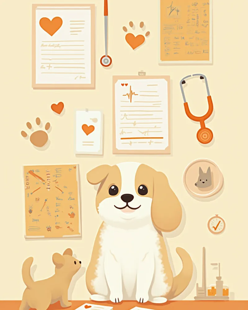 책상 위에 정리된 반려동물 검역 서류들