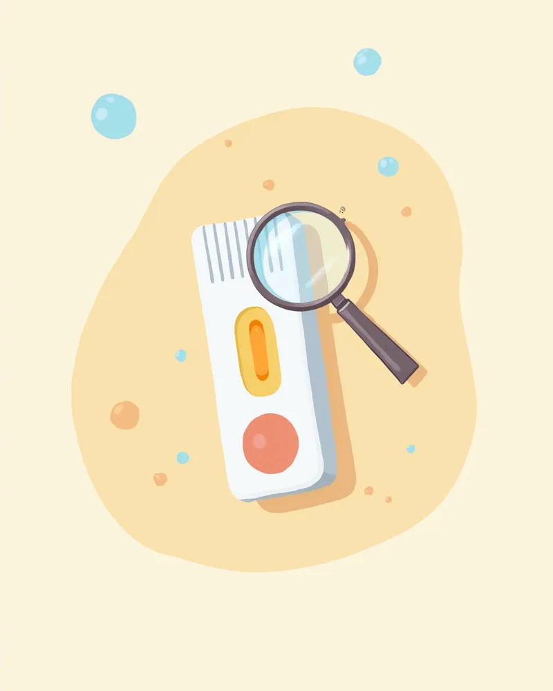 SNAP 검사 카트리지 결과 해석 일러스트