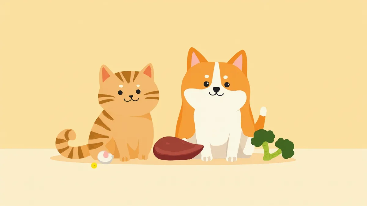 윤기 나는 피모의 강아지와 고양이 그리고 판토텐산이 풍부한 식품