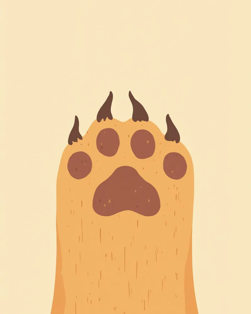 각질이 두껍게 갈라진 강아지 발바닥 클로즈업