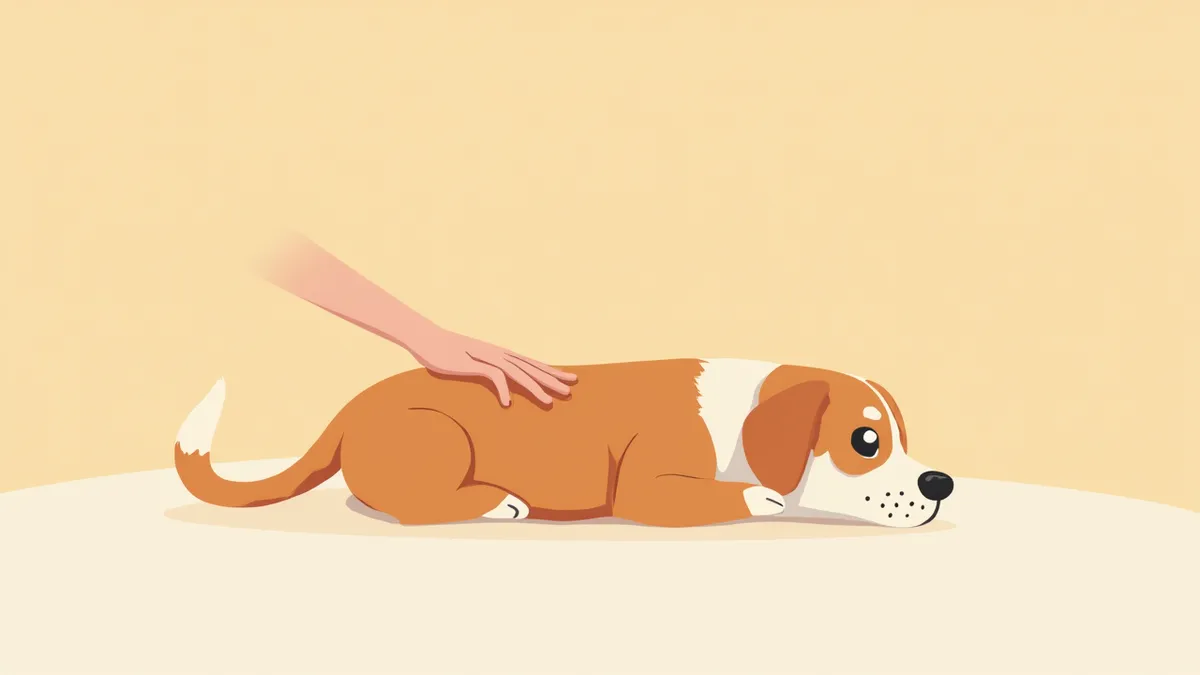 검진대 위에서 진료를 받는 노령견