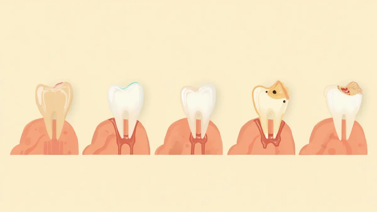 치주질환 1~4단계별 잇몸과 치주조직 변화