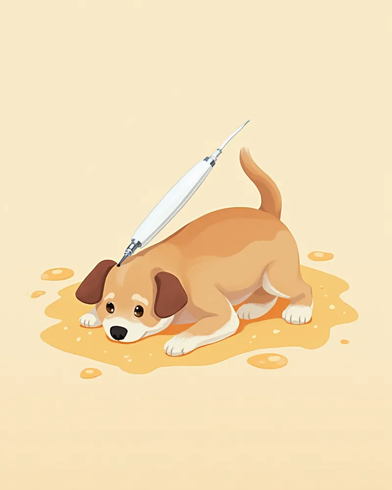 강아지 스케일링 치료 장면