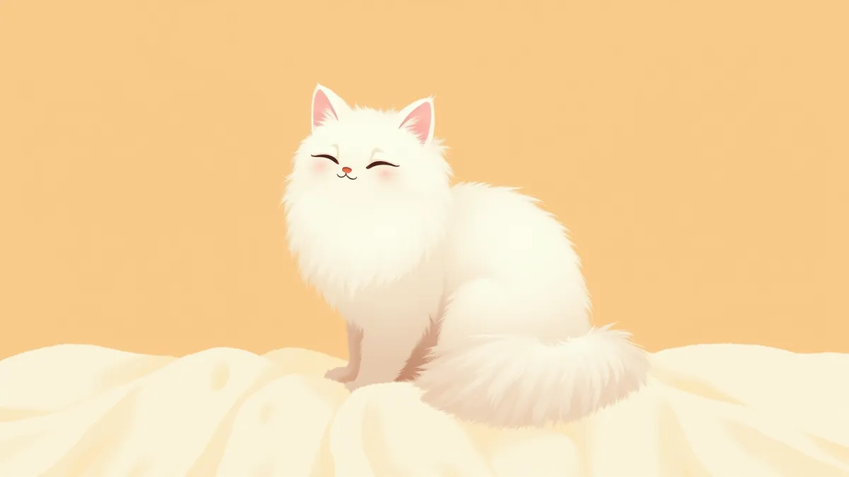 단두종 얼굴과 풍성한 장모를 가진 페르시안 고양이