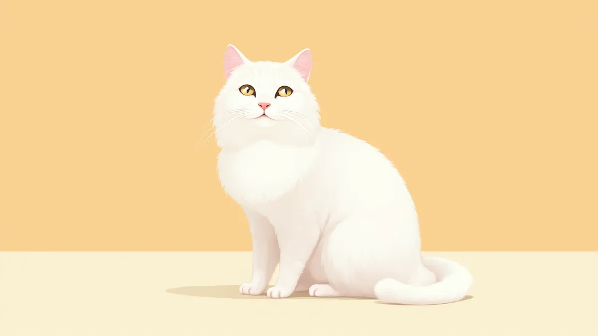 흰색 페르시안 고양이가 동물병원에서 검진을 기다리는 모습