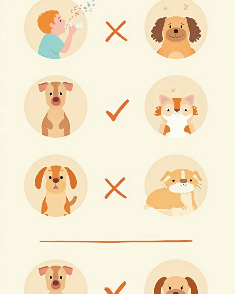 사람펫알러지 증상 체크리스트 일러스트