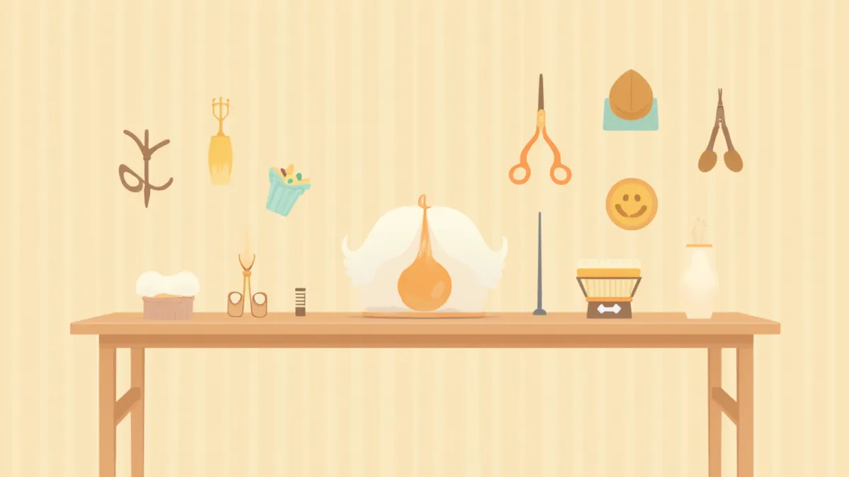 깔끔하게 정리된 펫 미용 도구 세트