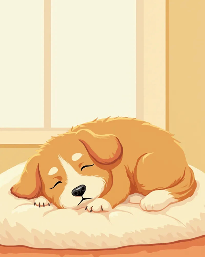 휴식 중인 반려견