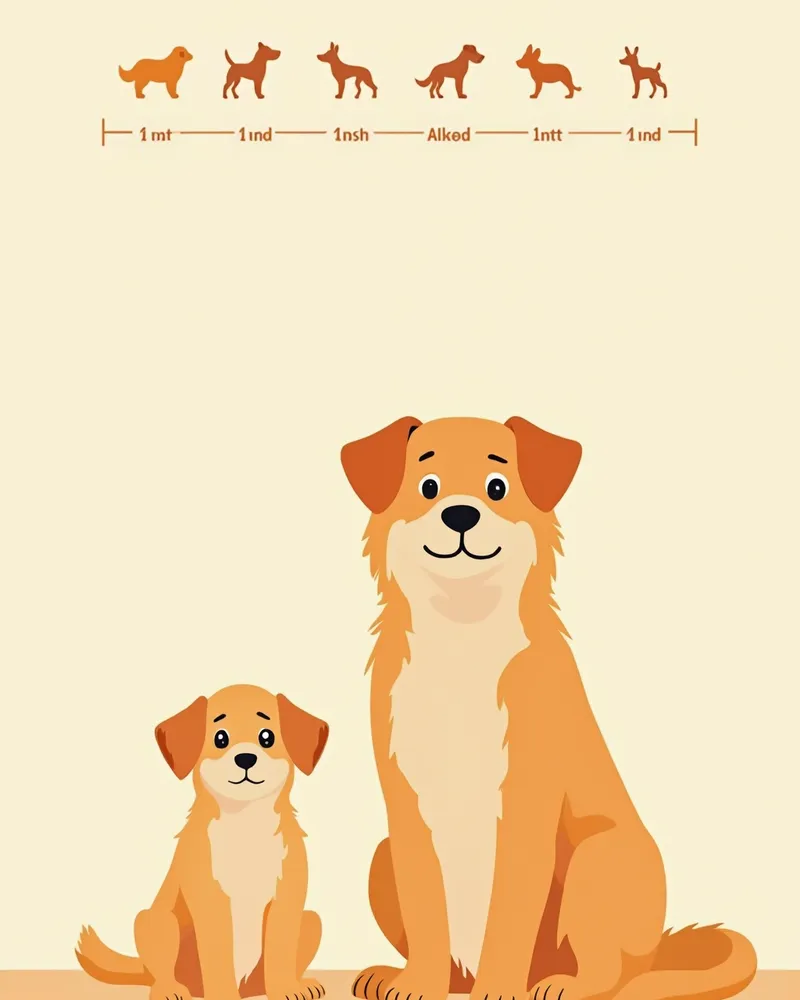 나이와 품종이 다른 반려견들 일러스트